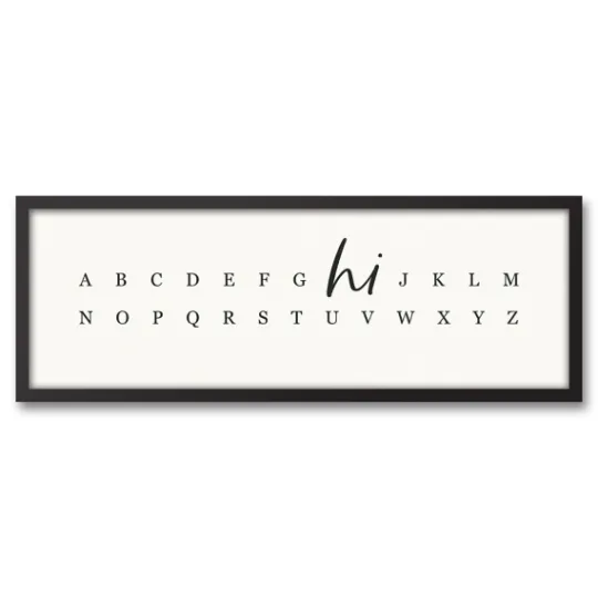 Kirkland's Home Hi Alphabet Framed Canvas Wall Plaque- Wall Quotes & Signs