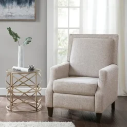 Kirkland's Home High Back Nail Head Trim Upholstered Recliner- Accent Chairs