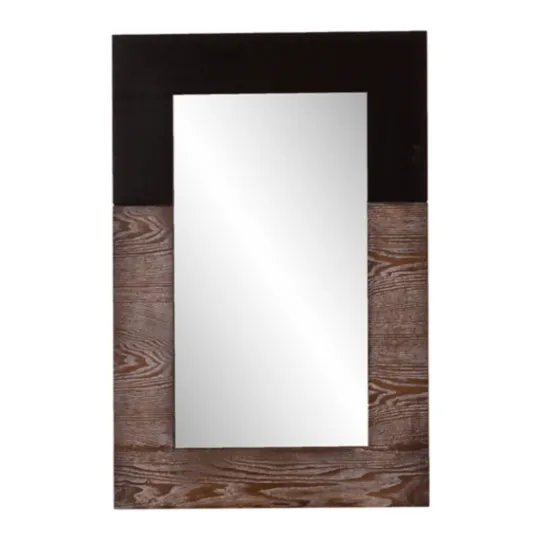 Kirkland's Home Holly And Martin Burnt Oak And Black Wall Mirror- Decorative Mirrors