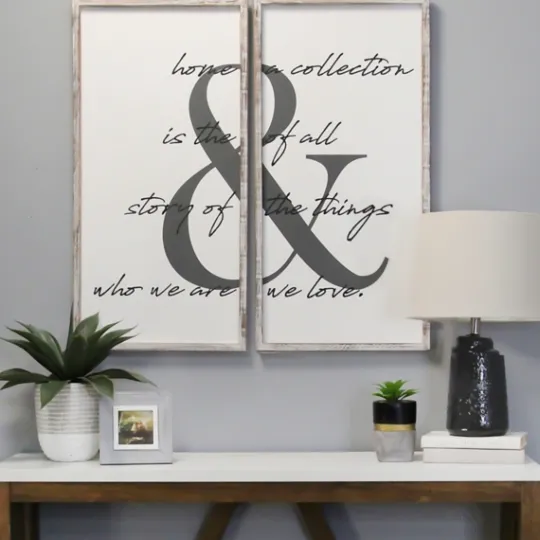 Kirkland's Home Home Is The Story Framed Wall Plaques, Set Of 2- Wall Quotes & Signs