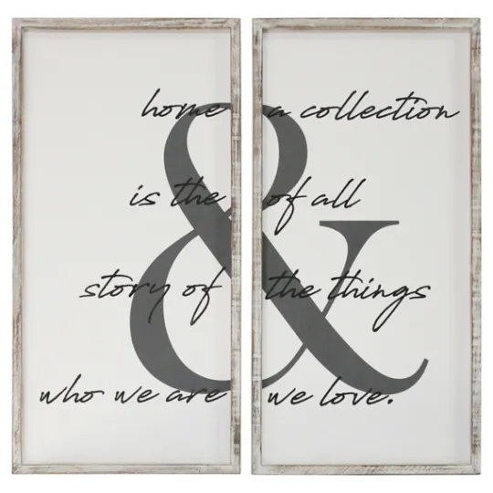 Kirkland's Home Home Is The Story Framed Wall Plaques, Set Of 2- Wall Quotes & Signs