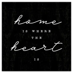 Kirkland's Home Home Is Where The Heart Is Canvas Wall Plaque- Wall Quotes & Signs