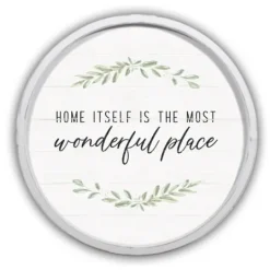 Kirkland's Home Home Is Wonderful Round Framed Plaque- Wall Quotes & Signs