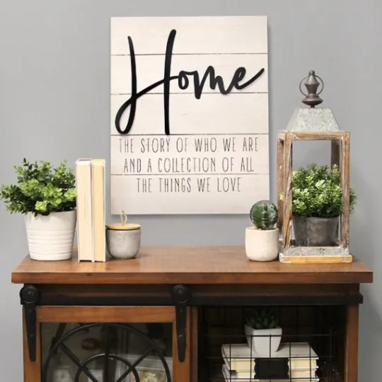 Kirkland's Home Home Metal On Shiplap Wall Plaque- Wall Quotes & Signs