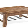 Kirkland's Home Honey Acacia Wood Coffee Table With Metal Bars- Coffee Tables