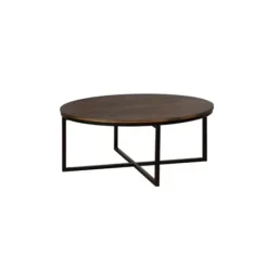 Kirkland's Home Honey Acacia Wood Round Coffee Table- Coffee Tables