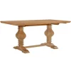 Kirkland's Home Honey Brown Wood Double Pedestal Dining Table- Dining Tables