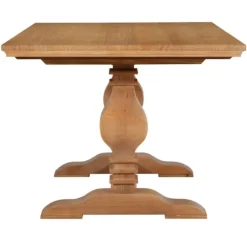 Kirkland's Home Honey Brown Wood Double Pedestal Dining Table- Dining Tables
