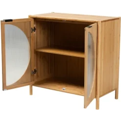 Kirkland's Home Honey Crescent Window 2-Door Cabinet- Cabinets & Sideboards