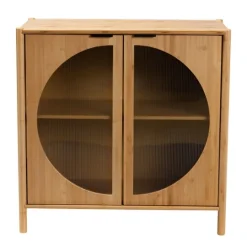 Kirkland's Home Honey Crescent Window 2-Door Cabinet- Cabinets & Sideboards