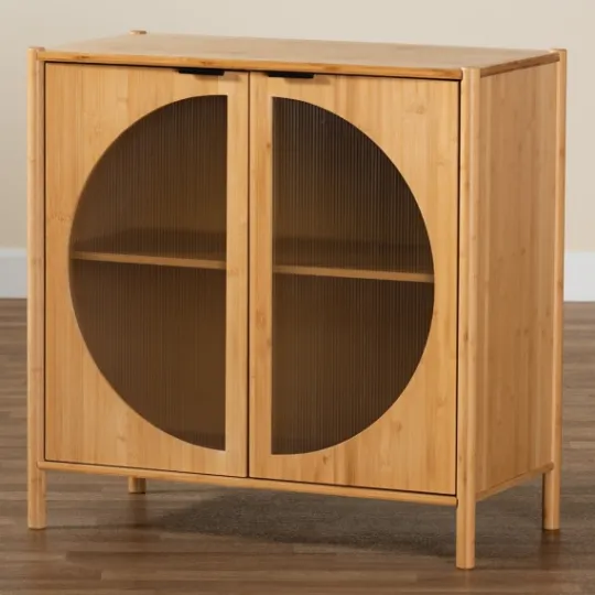 Kirkland's Home Honey Crescent Window 2-Door Cabinet- Cabinets & Sideboards