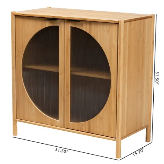 Kirkland's Home Honey Crescent Window 2-Door Cabinet- Cabinets & Sideboards