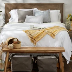 Kirkland's Home Honey Gold Braided Fringe Throw- Blankets & Throws