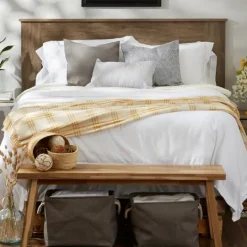 Kirkland's Home Honey Gold Plaid Fringe Throw- Blankets & Throws