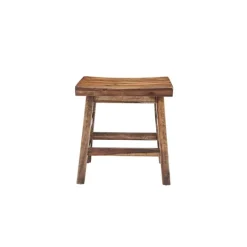 Kirkland's Home Honey Saddle Seat Wood Stool- Benches & Ottomans