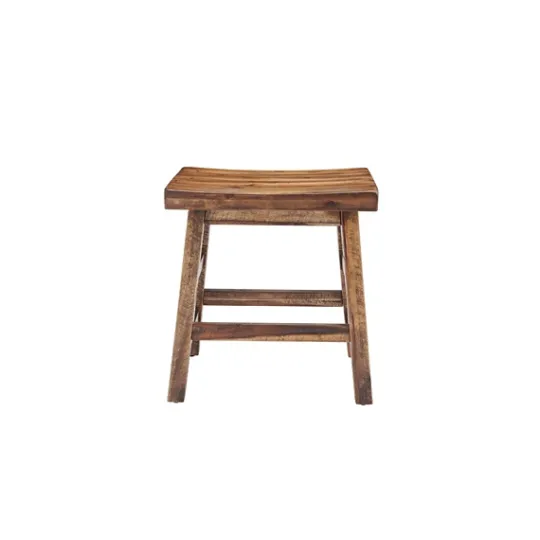 Kirkland's Home Honey Saddle Seat Wood Stool- Benches & Ottomans