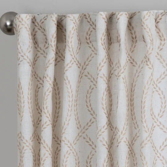 Kirkland's Home Honey Trellis Woven Single Curtain Panel, 84 In.- Curtains & Drapes