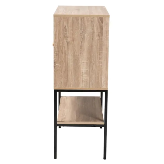 Kirkland's Home Honey Wood And Metal Mesh Cabinet- Cabinets & Sideboards