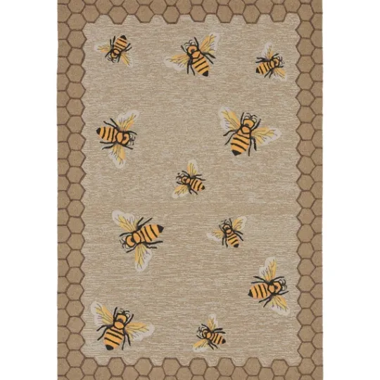 Kirkland's Home Honeycomb Bees Outdoor Area Rug, 5X7- Outdoor Rugs