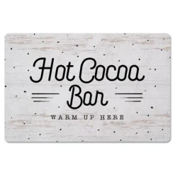 Kirkland's Home Hot Cocoa Bar Christmas Floor Mat- Kitchen & Floor Mats