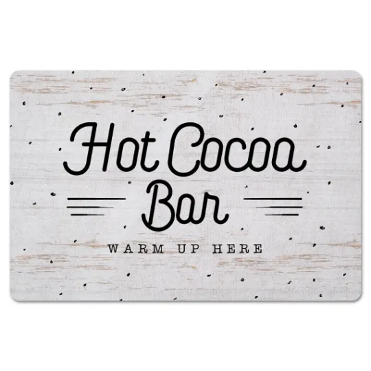 Kirkland's Home Hot Cocoa Bar Christmas Floor Mat- Kitchen & Floor Mats