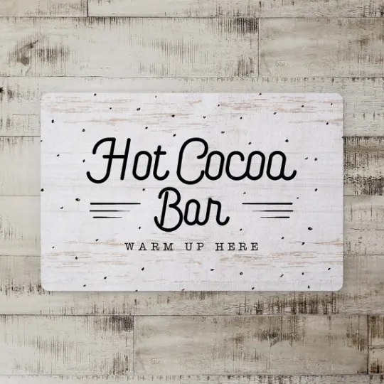 Kirkland's Home Hot Cocoa Bar Christmas Floor Mat- Kitchen & Floor Mats