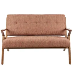 Kirkland's Home Hues Rockwood Pecan Finish Loveseat- Sofas & Loveseats
