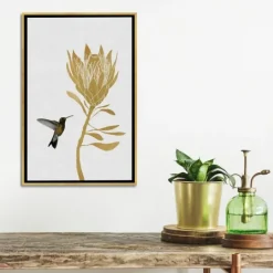 Kirkland's Home Hummingbird Soaring Canvas Framed Art- Framed Art
