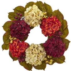 Kirkland's Home Hydrangea And Berry Floral Wreath- Wreaths
