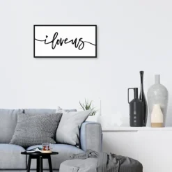 Kirkland's Home I Love Us Framed Canvas Art Print, 25X13 In.- Wall Quotes & Signs