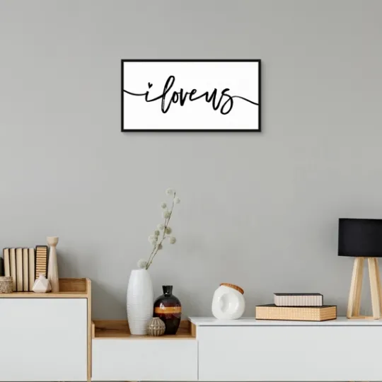 Kirkland's Home I Love Us Framed Canvas Art Print, 25X13 In.- Wall Quotes & Signs