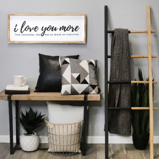 Kirkland's Home I Love You More Framed Wall Plaque- Wall Quotes & Signs