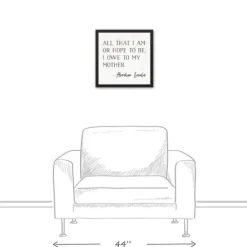 Kirkland's Home I Owe To My Mother Framed Canvas Art Print- Wall Quotes & Signs