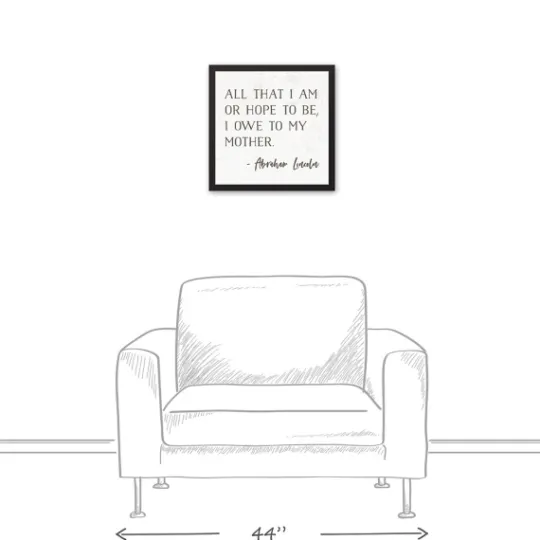Kirkland's Home I Owe To My Mother Framed Canvas Art Print- Wall Quotes & Signs