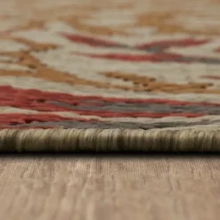 Kirkland's Home Ikat Coral Sunset Outdoor Area Rug, 5X7- Outdoor Rugs