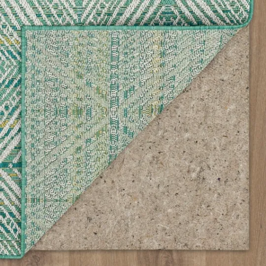 Kirkland's Home Ikat Diamond Green Outdoor Area Rug, 5X7- Outdoor Rugs