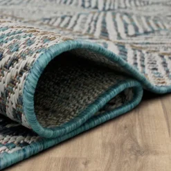 Kirkland's Home Ikat Diamond Indigo Outdoor Area Rug, 5X7- Outdoor Rugs