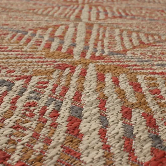 Kirkland's Home Ikat Diamond Sunset Outdoor Area Rug, 5X7- Outdoor Rugs