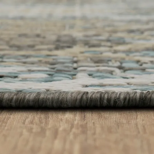 Kirkland's Home Ikat Scrolling Brown Outdoor Area Rug, 5X7- Outdoor Rugs