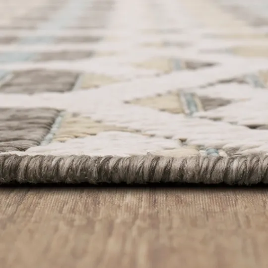 Kirkland's Home Ikat Vibrant Tan Outdoor Area Rug, 5X7- Outdoor Rugs