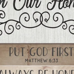 Kirkland's Home In Our Home Shutter Canvas Art Print- Wall Quotes & Signs