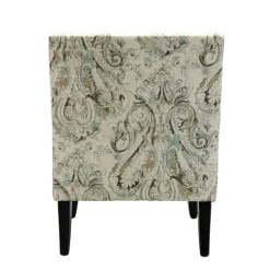 Kirkland's Home Indigo And Yellow Floral Upholstered Accent Chair- Accent Chairs