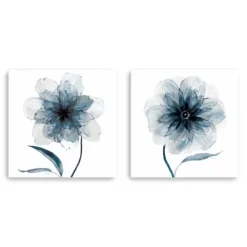 Kirkland's Home Indigo Bloom Canvas Art Prints, Set Of 2- Canvas Art