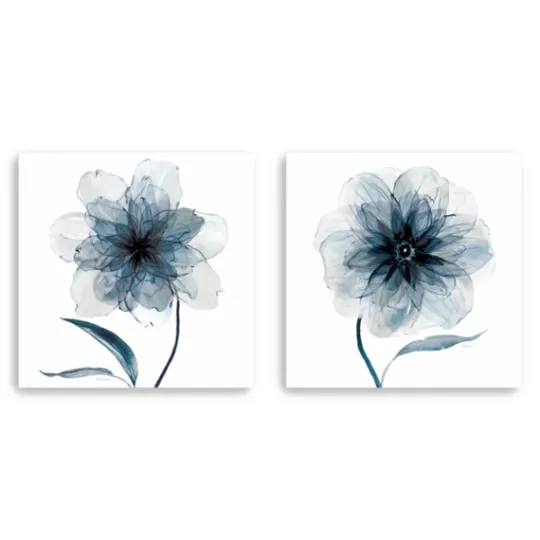 Kirkland's Home Indigo Bloom Canvas Art Prints, Set Of 2- Canvas Art