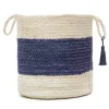 Kirkland's Home Indigo Bold Striped Jute Basket, 17 In.- Baskets & Boxes