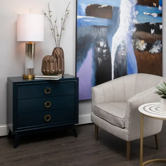 Kirkland's Home Indigo 3-Drawer Wood Chest- Dressers & Chests