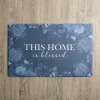 Kirkland's Home Indigo Floral Blessed Kitchen Mat- Kitchen & Floor Mats