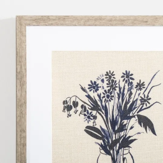 Kirkland's Home Indigo Floral Vase Ii Framed Art Print- Framed Art