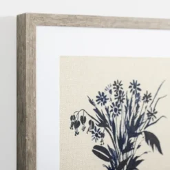 Kirkland's Home Indigo Floral Vase Ii Framed Art Print- Framed Art