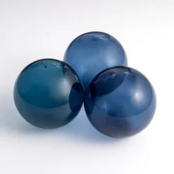 Kirkland's Home Indigo Glass Orbs, Set Of 3- Bowl Filler